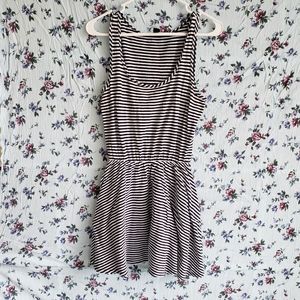 Navy and white dress